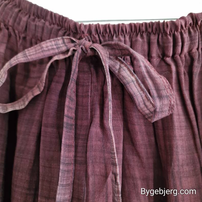 Silke bukser vintage saree rdbrun m/xl