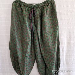 Silke bukser vintage saree grn/brun m/xl