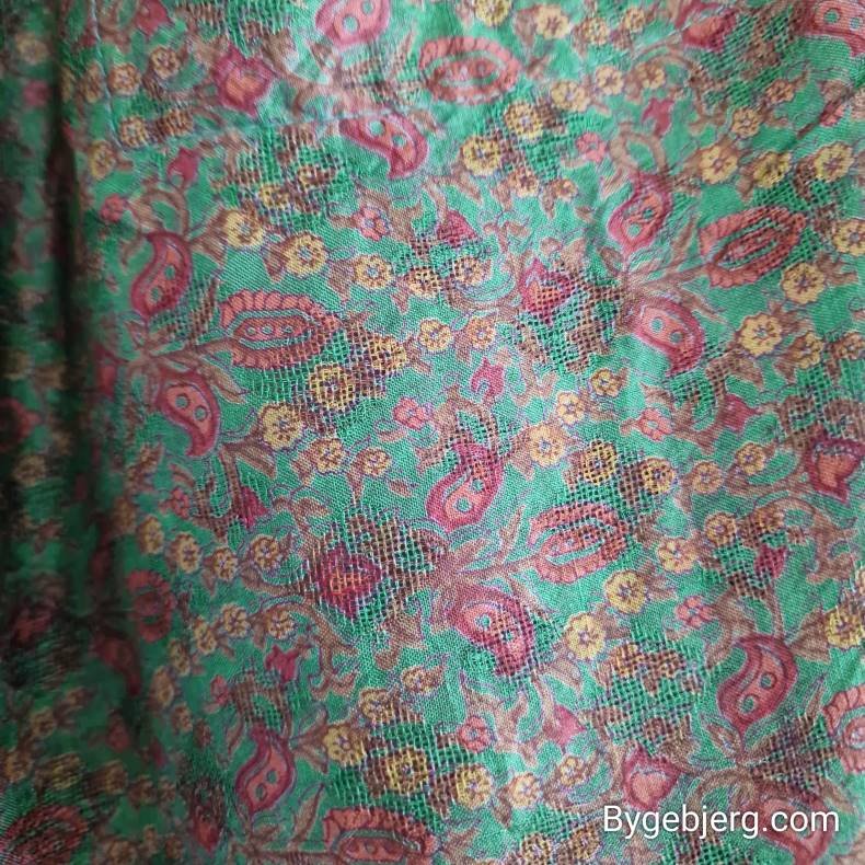 Silke bukser vintage saree grn/brun m/xl