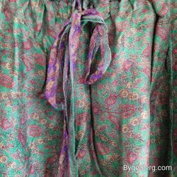 Silke bukser vintage saree grn/brun m/xl