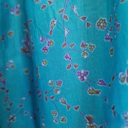 Silke bukser vintage saree turkis/lilla m/xl