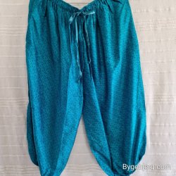 Silke bukser vintage saree grnturkis m/xl