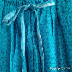 Silke bukser vintage saree grnturkis m/xl