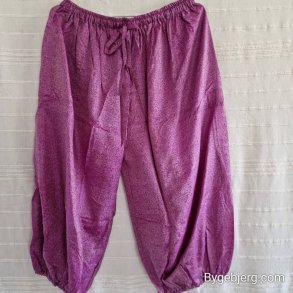 Silke bukser vintage saree lys lilla m/xl