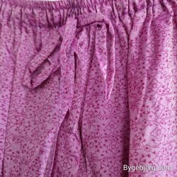 Silke bukser vintage saree lys lilla m/xl
