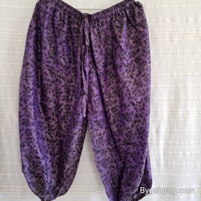 Silke bukser vintage saree lilla/grn m/xl