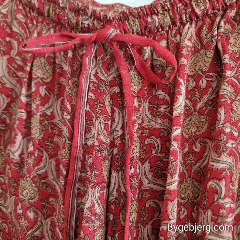 Silke bukser vintage saree varm rd m/xl