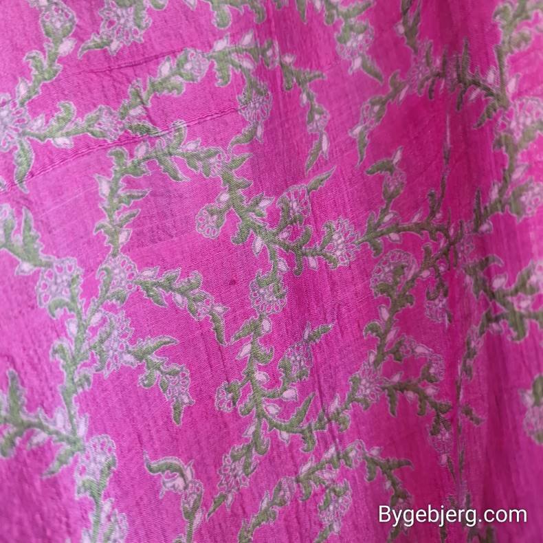 Silke bukser vintage saree klar pink m/xl