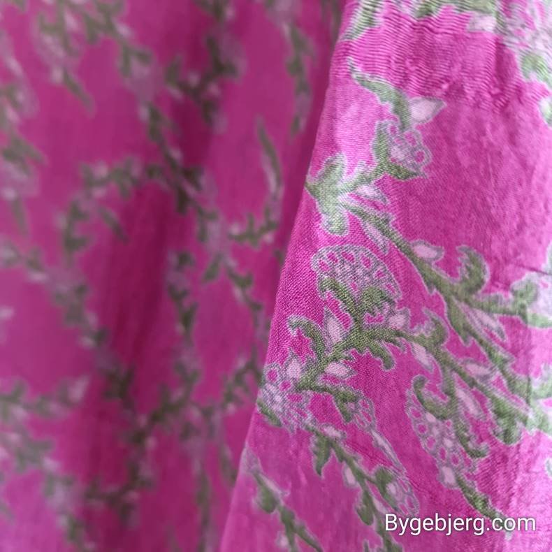 Silke bukser vintage saree klar pink m/xl