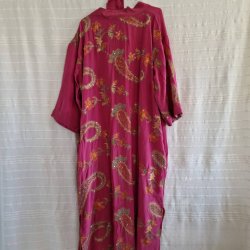 Silke kimono bygebjerg lang broderet m.blte No.14