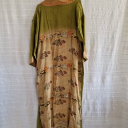 Silke kimono bygebjerg lang broderet m.blte No.15