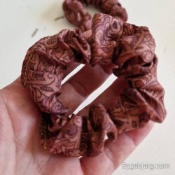 Scrunchies rosa vintage silke Small