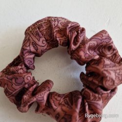 Scrunchies rosa vintage silke Small