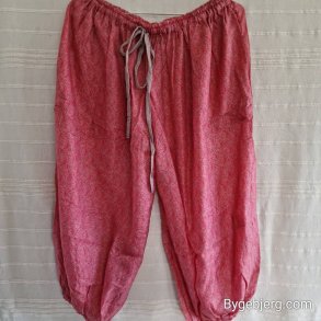 Silke bukser vintage saree pink/rosa m/xl