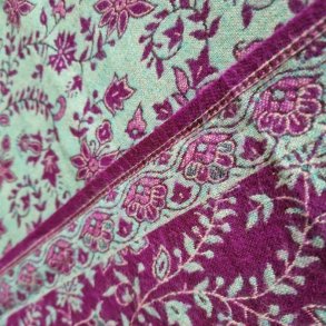 Meditationstppe varm lilla/lys turkis