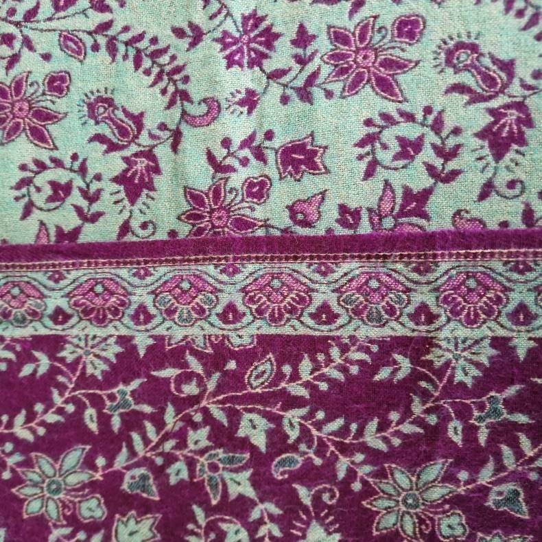 Meditationstppe varm lilla/lys turkis