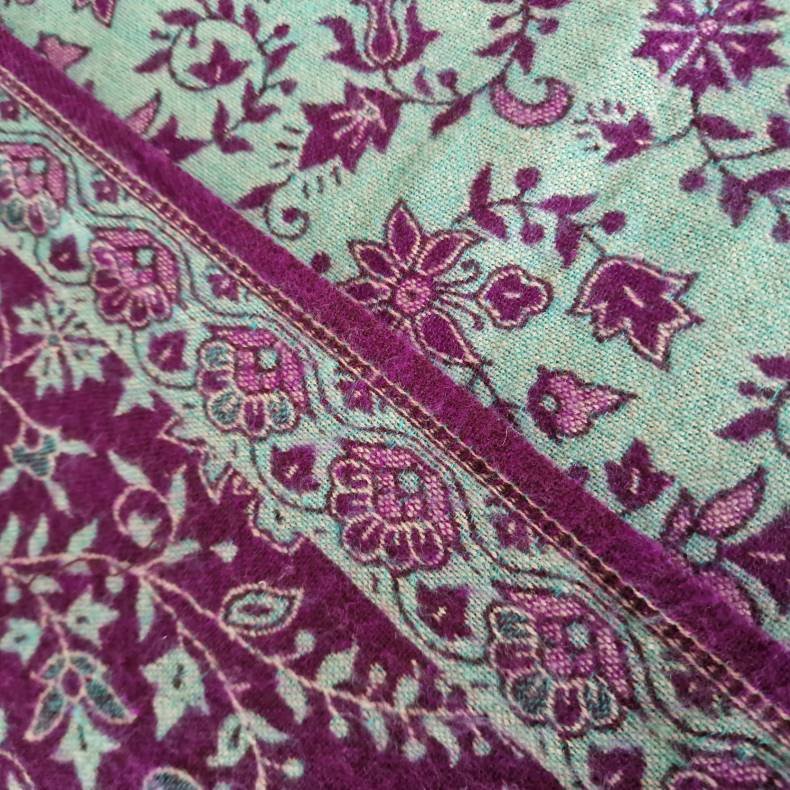 Meditationstppe varm lilla/lys turkis