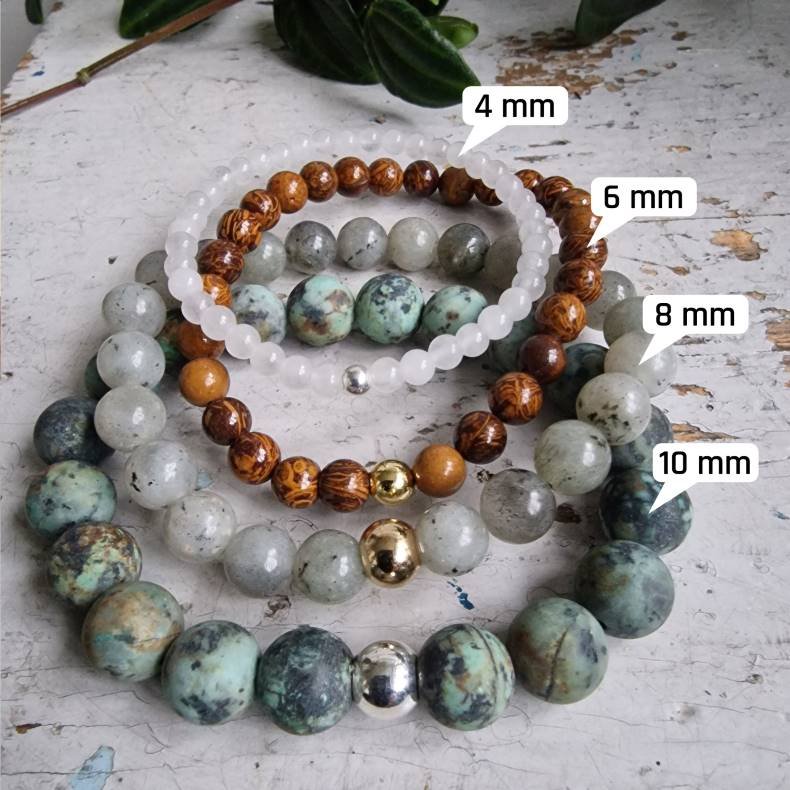   Naturlig Tr agate armbnd 8 mm