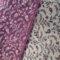 Rdbrun/grnhvid luksus tppe