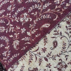 Rdbrun/grnhvid luksus tppe