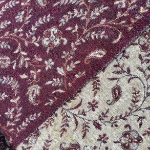 Rdbrun/grnhvid luksus tppe