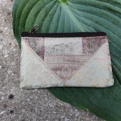 Luksus silke pung sart grn/turkis