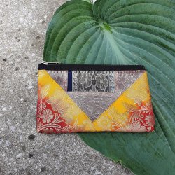 Luksus silke pung orangegul