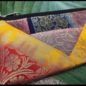 Luksus silke pung orangegul