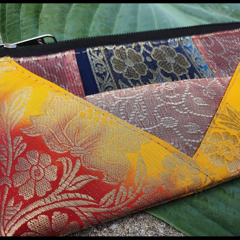 Luksus silke pung orangegul