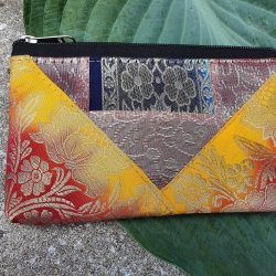 Luksus silke pung orangegul