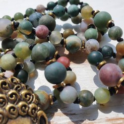 Agate india Buddha Luksus boheme mala