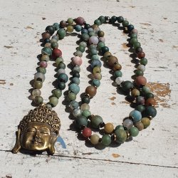 Agate india Buddha Luksus boheme mala