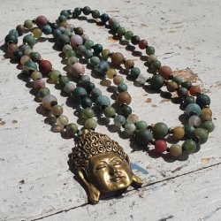 Agate india Buddha Luksus boheme mala