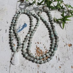 Kiwi Jaspis Light sten guanyin luksus boheme mala